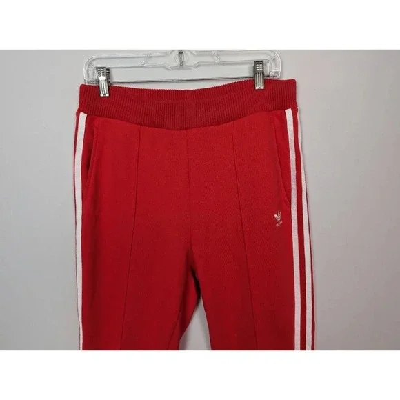 Adidas S Originals Tracksuit 2 PC Set Red White Side Stripes Jogger Pants Jacket